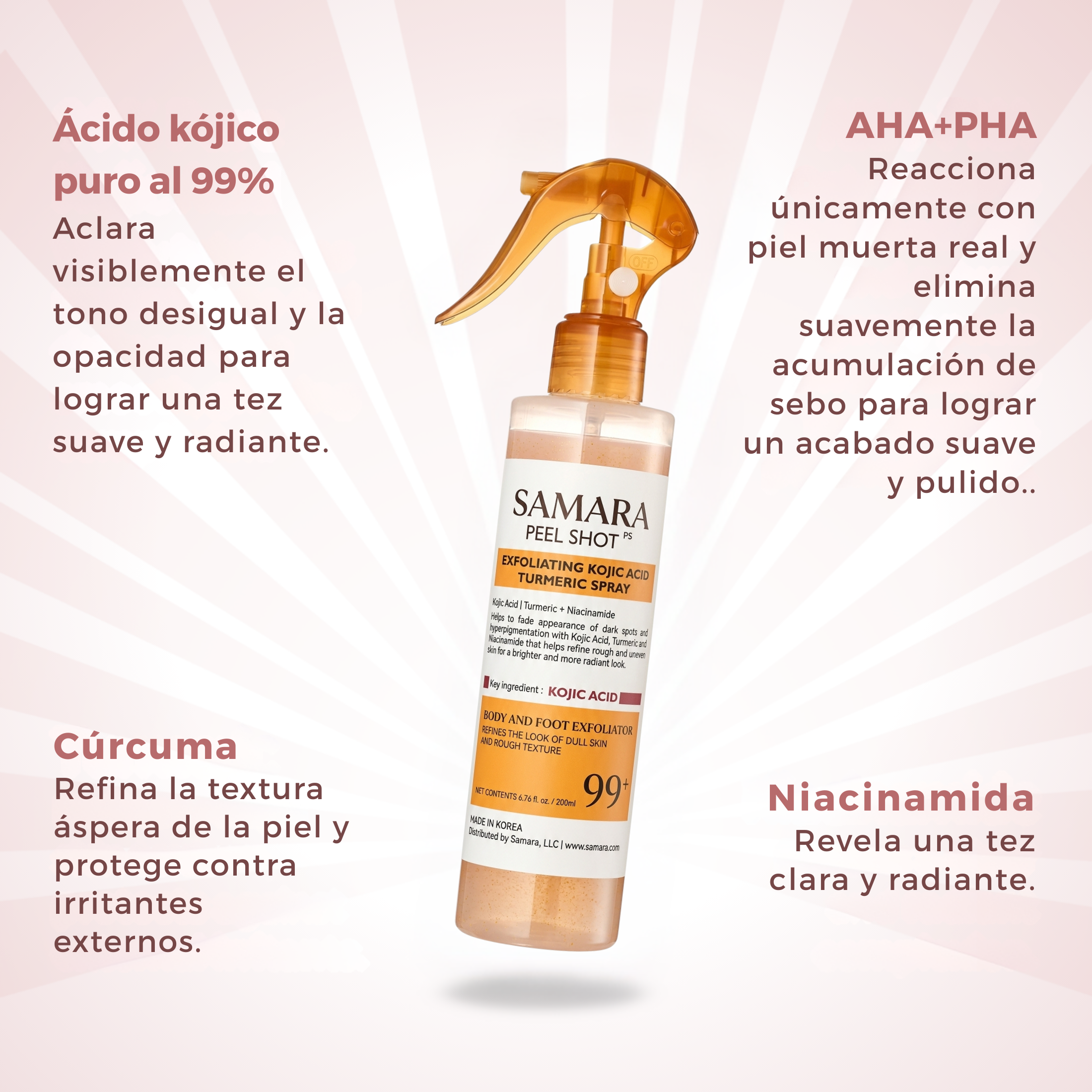 Spray esfoliante corpo - Acido Kojico + Curcuma miniatura 3